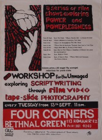 0001167_FourCorners_Poster for Film Show Power and Powerlessness also Workshop for the Unwaged Exploring Scriptwriting Through Film Video, Tape Slide, Photography_.jpg